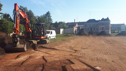 Les travaux d'aménagement du parc du château Thibaut débutent
