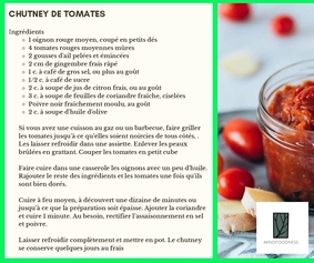 Recette du chutney de tomate