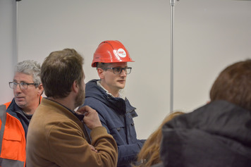 Des élus des communes environnantes ont visité le chantier de rénovation de l'école Anne-Godeau à Raismes