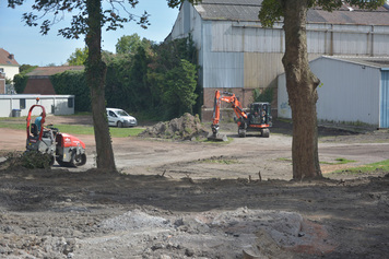 Les travaux d'aménagement du parc du château Thibaut débutent