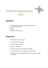 Frites de légumes