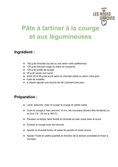 Pâte à tartiner courge haricot