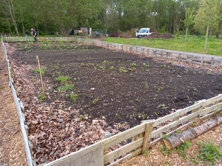 Vue de près du jardin partagé