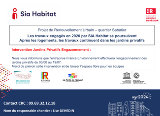 Flyer intervention engazonnement jardins privatifs SIA Habitat